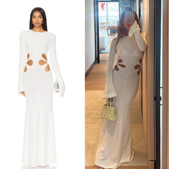 sau lee Dresses & Skirts - Say Lee Destiny Knit Maxi Dress in Ivory Size US 4 NEW! New with tags!